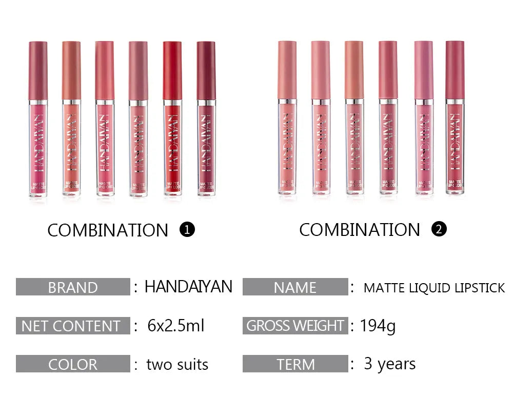 LuxMatte 6-Shade Lip Set