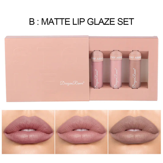 Chic Matte Trio Lip Set - No-Transfer Finish